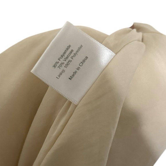 NWT FAVORITE DAUGHTER The Margaret Wide Leg Pleated Striped Sand Trousers Pants - Picture 14 of 14